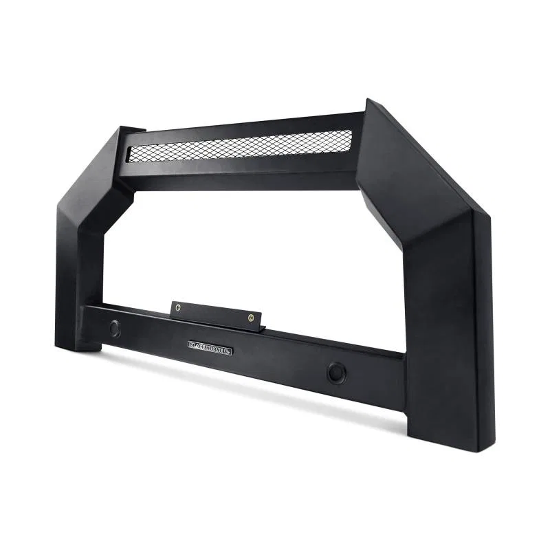 AB-TO22-NL – BLACK HORSE Bull Bar, Flat Rugged Style Powder Coated Matte Black Steel Without Skid Plate Without Light...